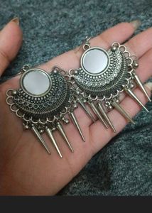 Trendy Oxidized Earrings 🤍💫