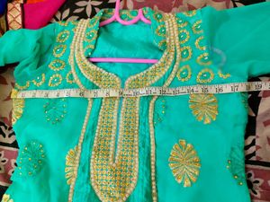 🧪 Pakistani Kurta Set Sea Green Color🧪