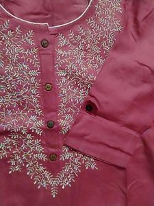 Embroidered Purple Kurta