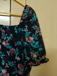 Black Floral Gown