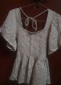 Floral Tie-Back Peplum Top