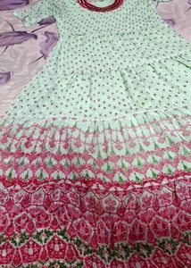 Summer Dress Green + Pink
