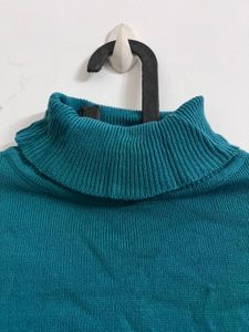 Teal Turtleneck Sweater