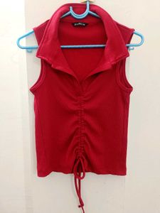 Red Sleeveless Top