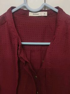 Bossini Burgundy Blouse/ Office wear