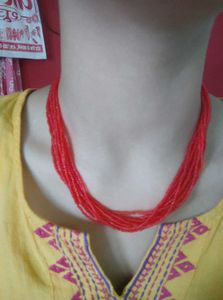 Red Beaded Necklace