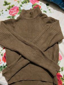 Brown Turtleneck Sweater
