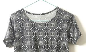 Greay Printed Top