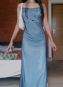Classy Pinteresty Blue Maxi Dress Y2k Coquette