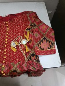 Red Printed Kurta
