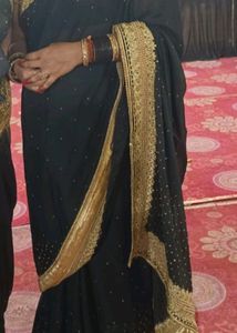 Please Help Me Party Wear Black Saree