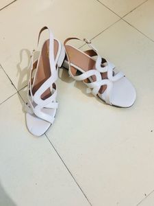 White Strappy Heel Sandals