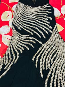 Elegant Black &amp; Gold Ethnic Gown