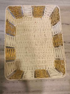Woven Storage Basket and Tray