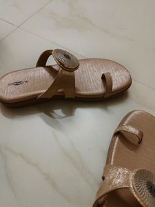 Gold Ethnic Sandals