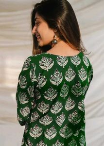 Women Green Kurti For Summer