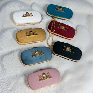 LIMITED EDITION SABYASACHI TAJ CLUTCH* WD BOX