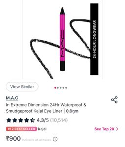 M.A.C In Extreme Dimension 24Hr Kajal Eye Liner