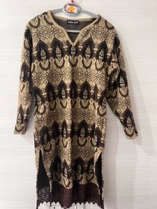 Woollen Long Brown kurta