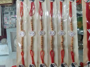 Pure Silver Rakhi Bracelet Set