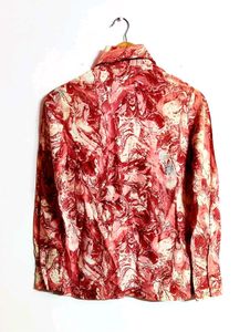 Rust Colour Printed Shirt Size-32-34