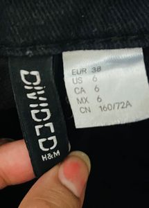 H&amp;M Black High Waist Wide Leg Jeans