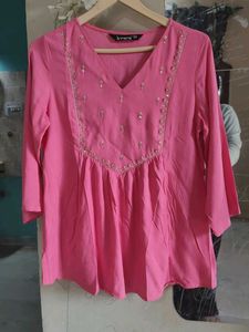 pink short kurta