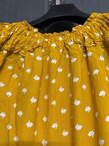 Cute Yellow Bunny Print Top