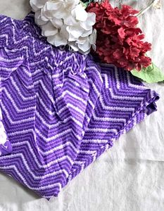 Purple Floral Kurti Pant Set