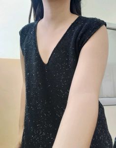 Zara Black Sequine Top