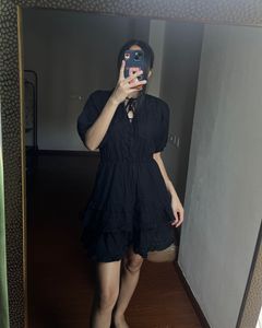 Cute Black Ruffled Dress