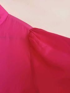 Pink Satin Oversized Shirt