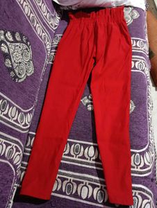 Red Casual Pants