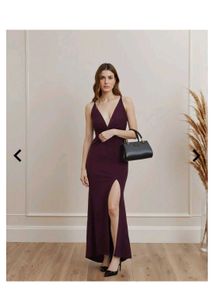 Elegant Plum Maxi Dress