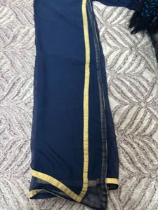 Elegant Blue &amp; Gold Kurta