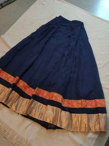 Elegant Navy Blue Ethnic Skirt