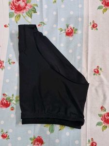 Black High-Waisted Swim Bottom