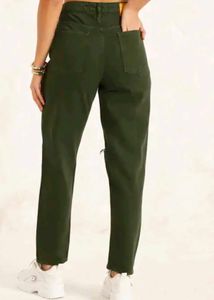 Brand New Shein Olive High-Waist Ripped jeans