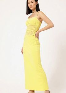 Yellow Sleeveless Maxi Co Ord Set