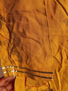 Ortange Embroidery &amp; Printed Kurta Women