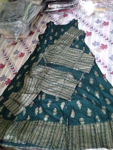 Summer Special Green Colour With Koti Gown