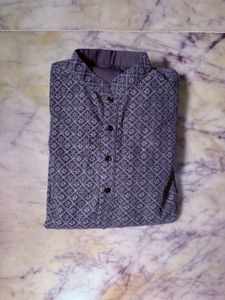 Chikankari charcole grey Kurta
