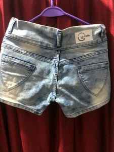 Denim Distressed Shorts.