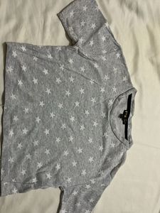 Starry Gray Cropped Tee