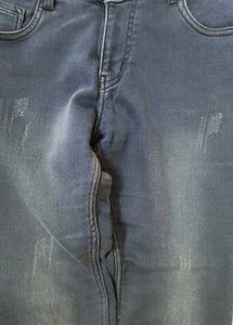 Navy Blue Ankle Length Jeans