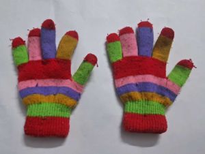 Kids Colorful Striped Gloves