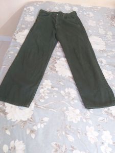 sage green baggy jeans