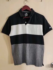 Black White Gray Big Horizontal Stripes Tshirt