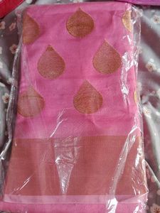 Pink Banarasi Style Saree