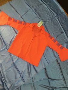 Pink Jacket With Designed Hand